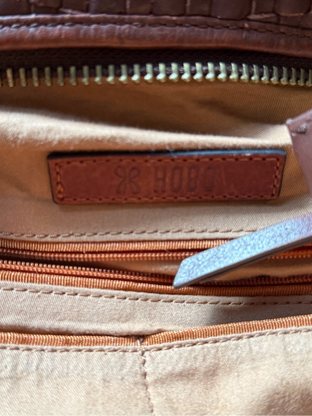 HOBO Woven Leather Tote in Brown - Picture 2 of 5